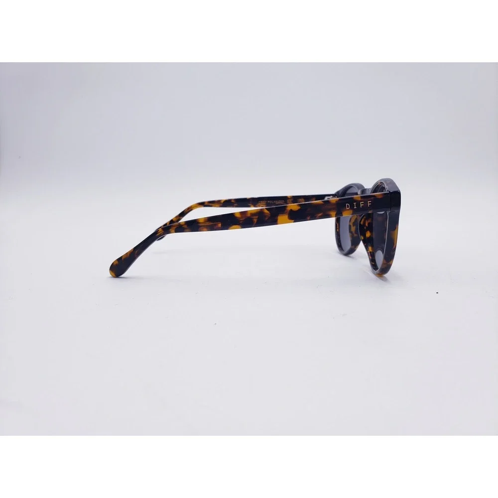 DIFF Eyewear Cody Polarized Tortoise Shell Round Sunglasses